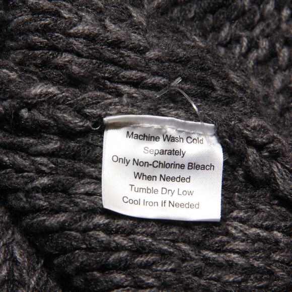 Pronto Uomo Fisherman's Grandpa Cardigan Sweater Size Small Chunky Cable Knit - Picture 9 of 9